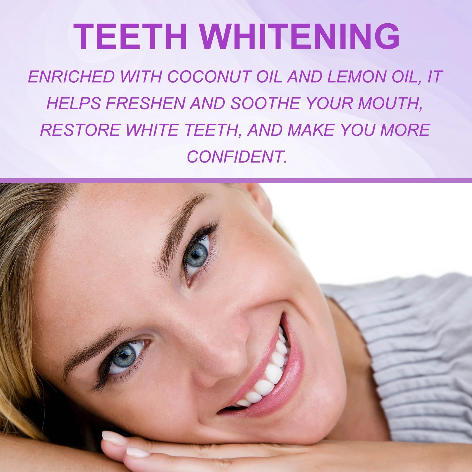 14pcs/box Teeth Bleaching Strip Purple Dental Cleaning Whitener Veneers Oral Hygiene Care Brightening Tooth Whitening Gel Strips