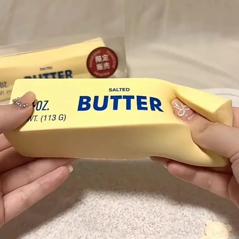 Butter Squishy Toys Super Soft Slow Rising Sticky Butter Sticks Realistic Food Fidget Toys for Decompression Anxiety Relaxation