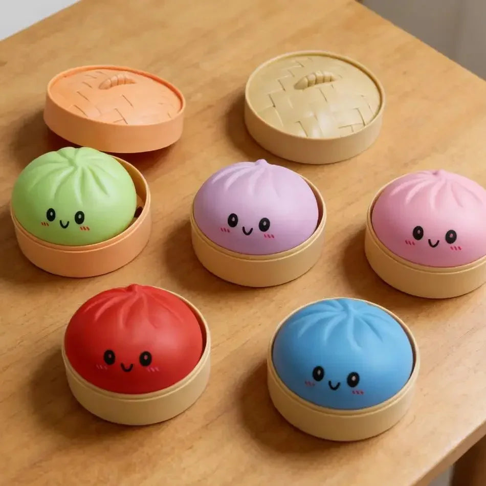 Dumpling Squishy Mysteries Dumplings Stress Relief Fidget Toys Home Office Desk Accessories Party Gift Dumpling Squishy
