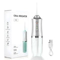 1PCS White/Green Handheld Water Floss USB Rechargeable Oral Irrigator Electric Tooth Cleaning Device 3 Modes Irrigator ﻿