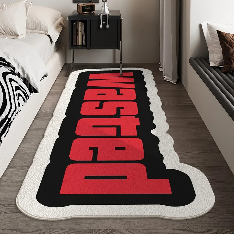 VIKAMA Cool Long Runner Rug for Bedroom Gaming Room, Easy Clean Anti-Slip Floor Mat for Dormitory Home Decoration