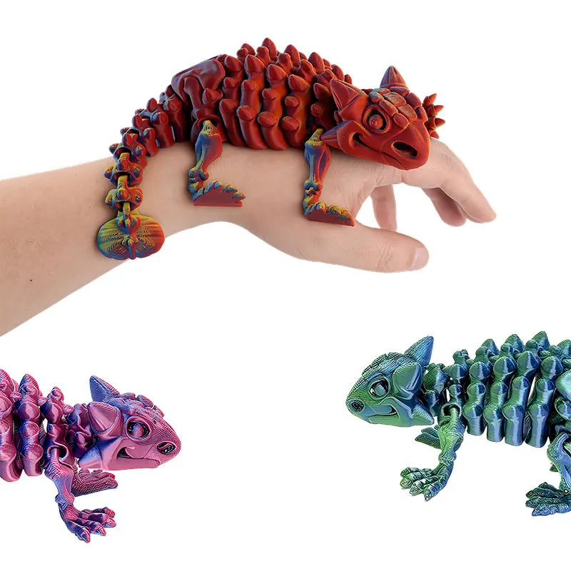 Realistic Articulated Dinosaur Toys - 3D Printed Movable Joint Animal Models, Cool Office Desk Decor for Kids Room Display