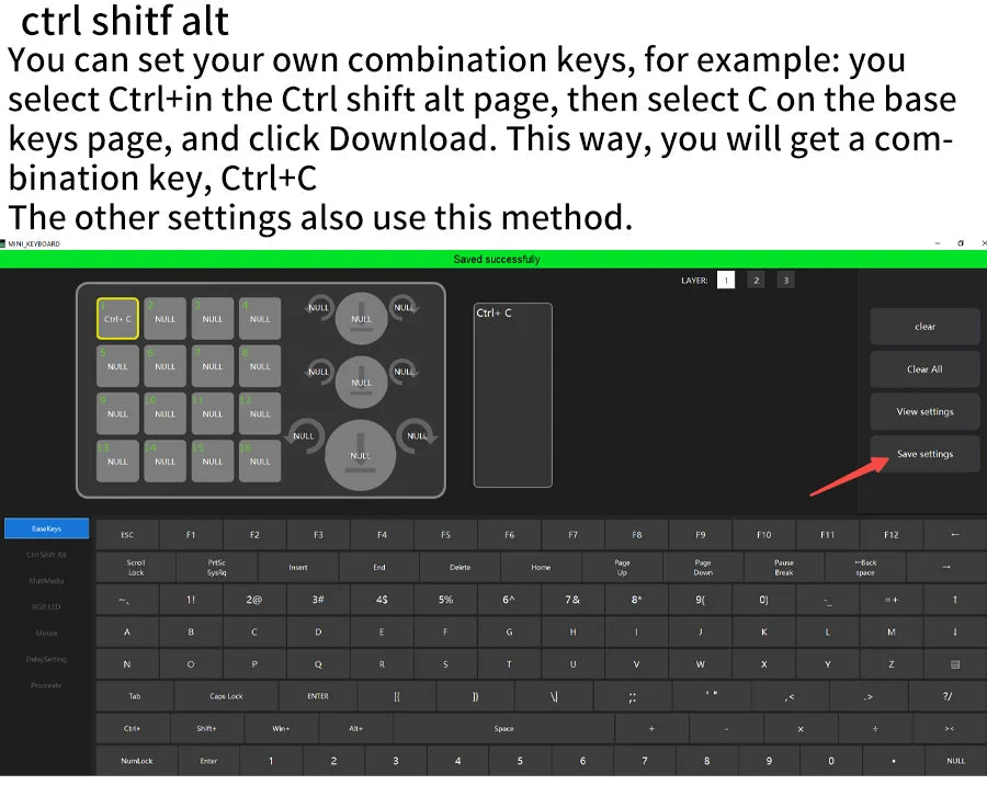 16-Key Custom Mechanical Keyboard 3 Knobs Including Volume Button Knob Control Programmable Macro  Gaming Compatible