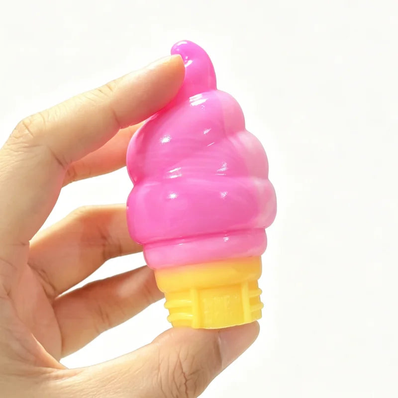 Needoh Nice Cream Cone Creamy Non-toxic Squeeze Ball Anti Stress Relief Pocket Mood Calm ADHD Sensory Vent Squishy Fidget Toy