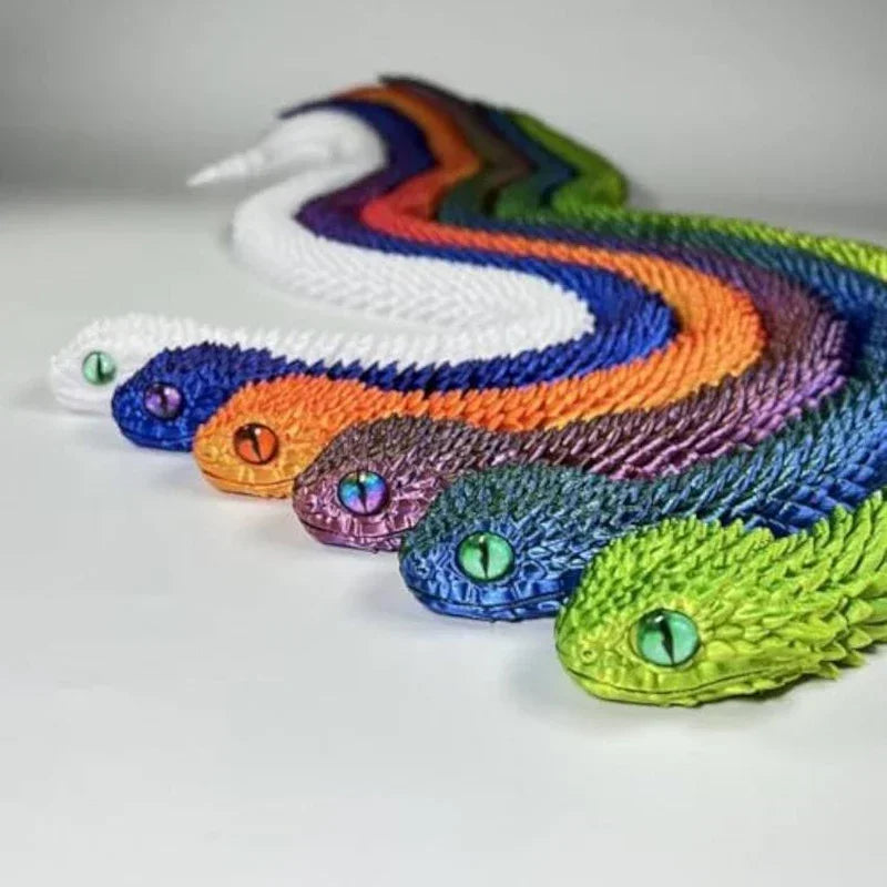 3D Printing Python 3D Printing Active Joint Fidget Toy Doll Simulation Animal Office Desktop Accessories Gift Crafts Toys