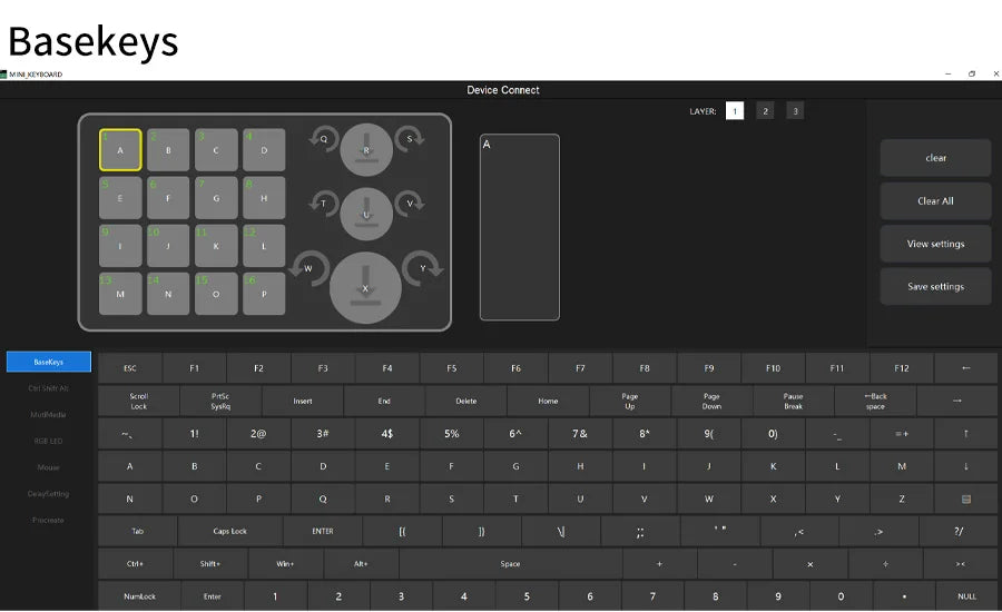 16-Key Custom Mechanical Keyboard 3 Knobs Including Volume Button Knob Control Programmable Macro  Gaming Compatible