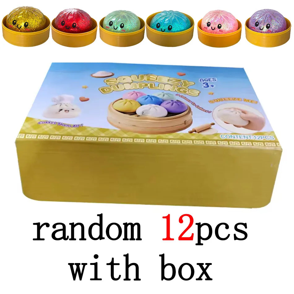 Dumpling Squishy Mysteries Dumplings Stress Relief Fidget Toys Home Office Desk Accessories Party Gift Dumpling Squishy