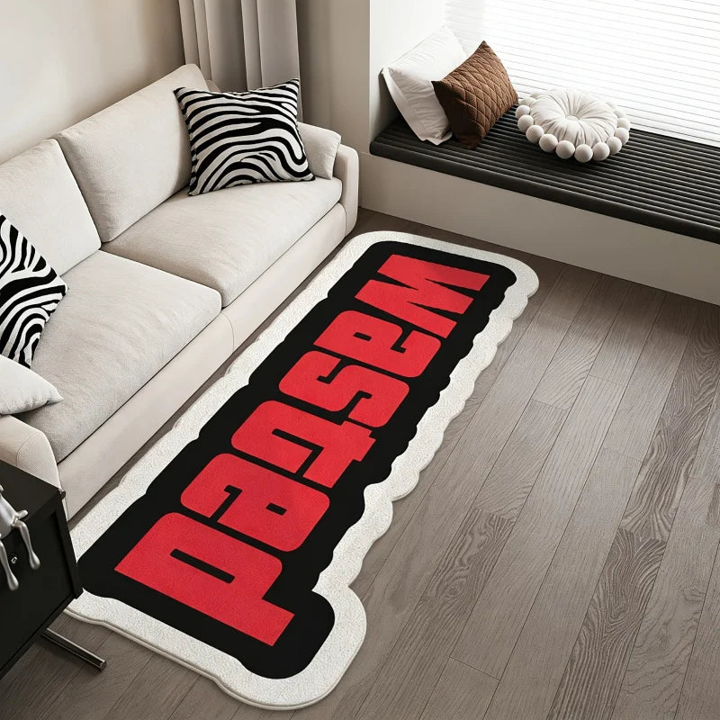 VIKAMA Cool Long Runner Rug for Bedroom Gaming Room, Easy Clean Anti-Slip Floor Mat for Dormitory Home Decoration