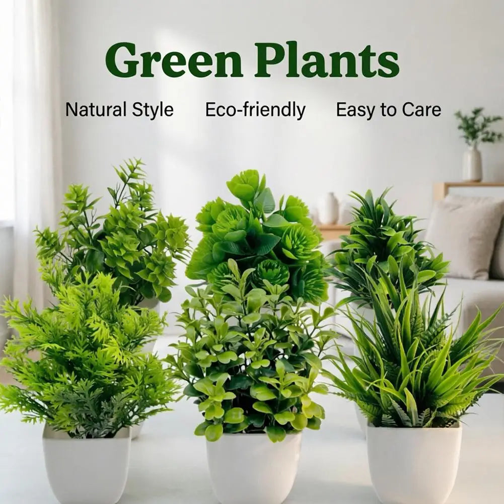 Wholesale Artificial Plant Potted Plants Fake Green Plant Artificial Flower Potted Ornaments Indoor And Outdoor Home Decorations