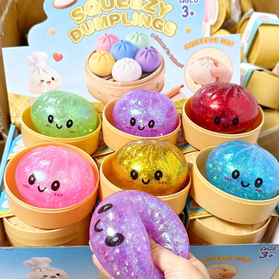 Dumpling Squishy Mysteries Dumplings Stress Relief Fidget Toys Home Office Desk Accessories Party Gift Dumpling Squishy