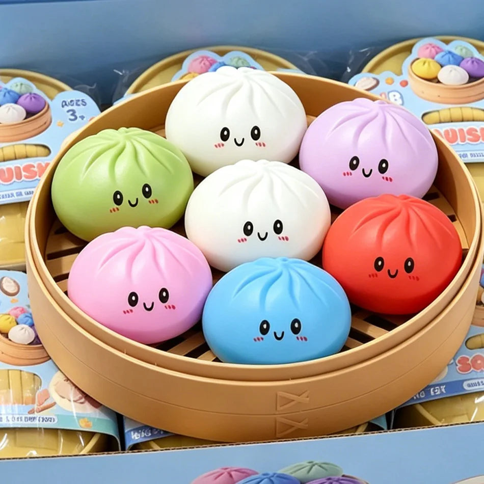Dumpling Squishy Mysteries Dumplings Stress Relief Fidget Toys Home Office Desk Accessories Party Gift Dumpling Squishy