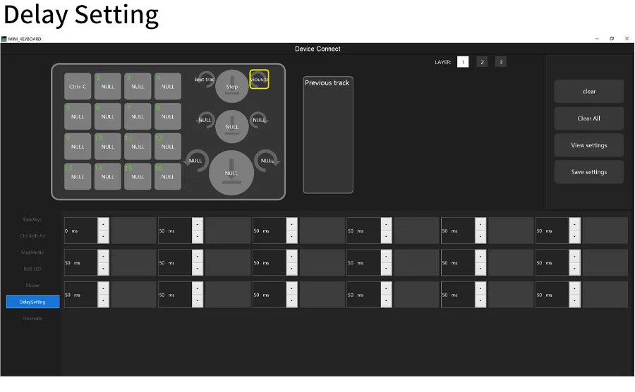 16-Key Custom Mechanical Keyboard 3 Knobs Including Volume Button Knob Control Programmable Macro  Gaming Compatible