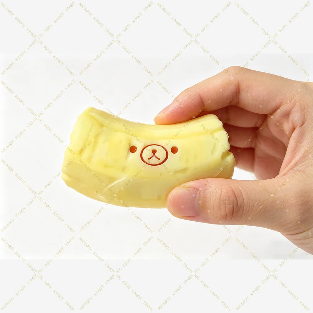 Dumpling Squishies Bear Shaped Squishy Toy Simelated Black Bean Squeeze Fidget Stress Relief Decompress Gift Cute Party Favors