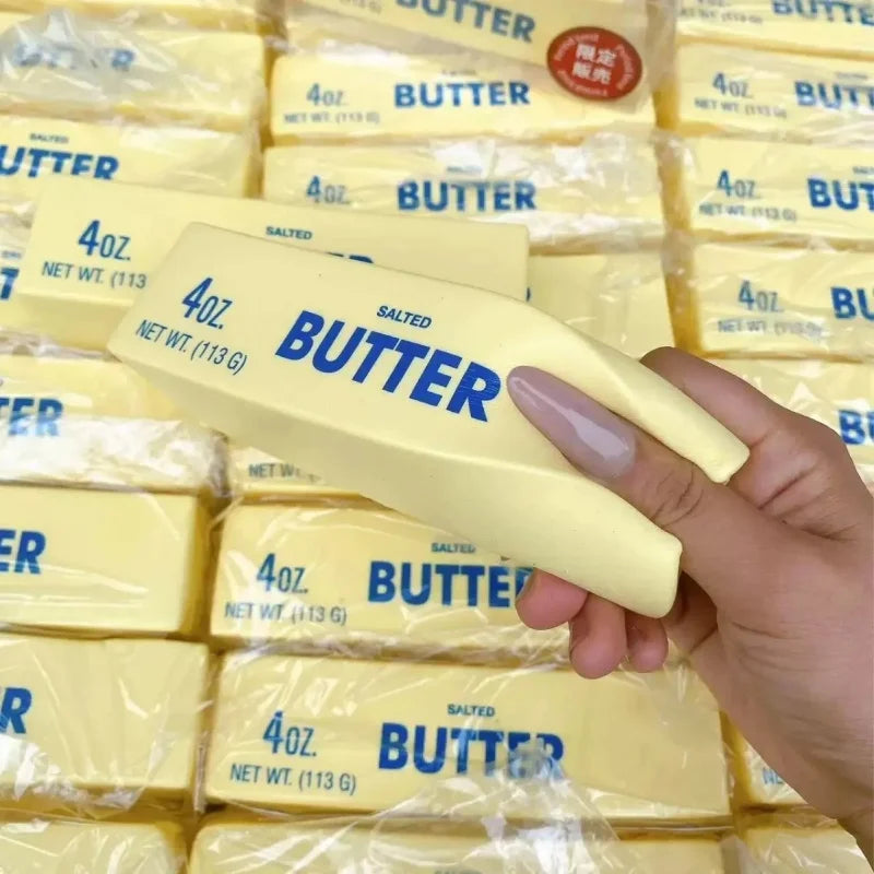 Butter Squishy Toys Super Soft Slow Rising Sticky Butter Sticks Realistic Food Fidget Toys for Decompression Anxiety Relaxation