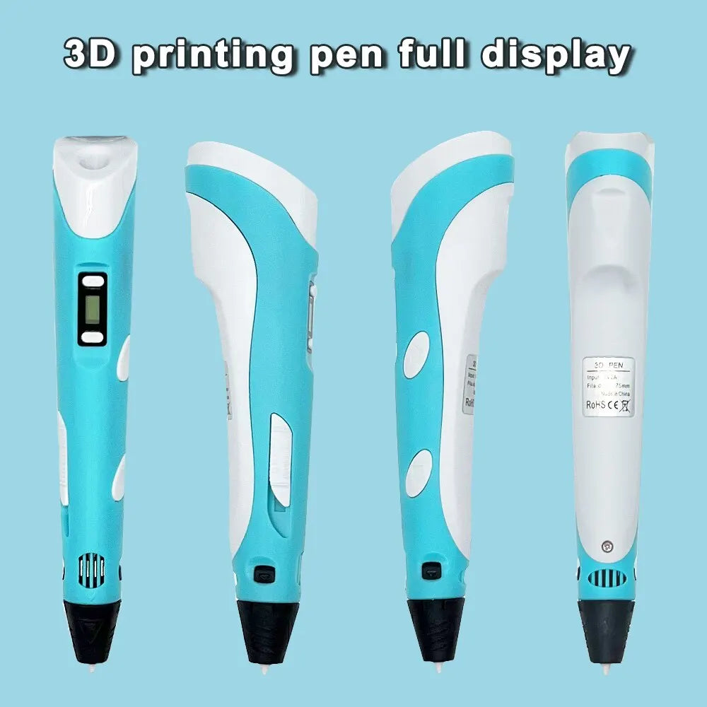 3D Printing Pen DIY Three-dimensional Painting Children Toys Fun Camouflage With LCD Screen Compatible PLA Filament Toys Gift