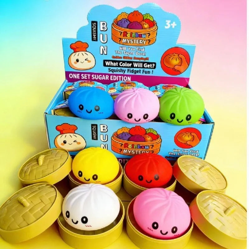 Dumpling squishy Decompression Squish Balls Reusable Low Rebound Stress Dough for Home Office Decoration Daily Gifts