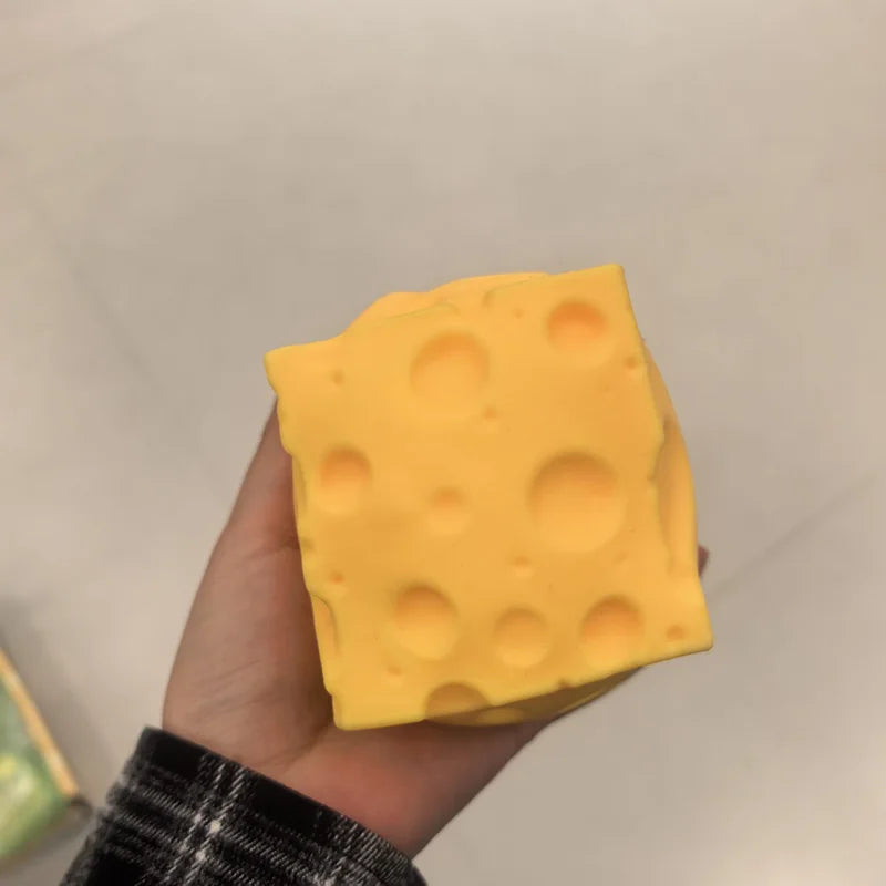 Cheese Squishy Toy Simulation Cheese Squeeze Toy Soft Cute Decompressing Pinching Cheese Sticky Slow Rebound for Adults Toy