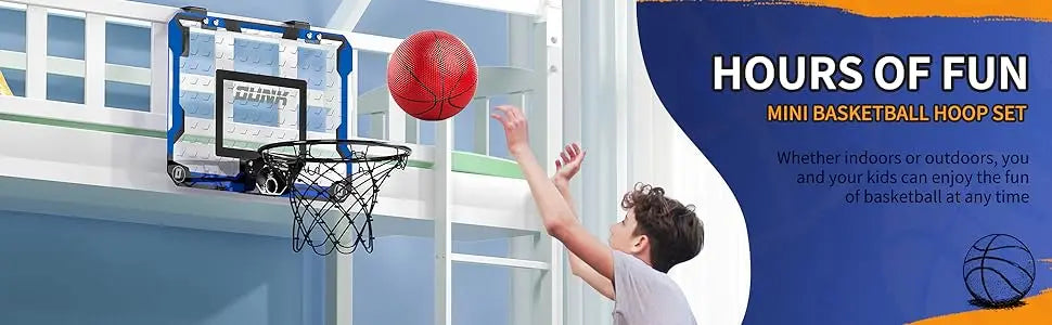 Basketball Hoop Indoor for Kids and Adults, Basketball Hoop for Door with 4 Balls, Indoor Mini Basketball Hoop, Basketball Game