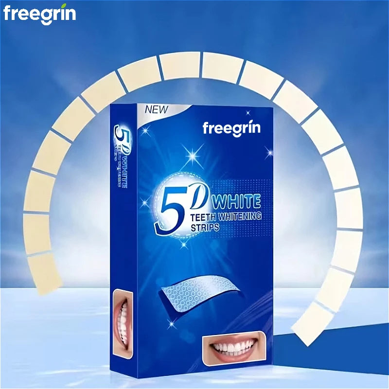 21/28 Pairs Teeth Brightening Strips for Teeth, 5D/9D Whitener Strips Reduced Sensitivity White Strips for Teeth Whitening