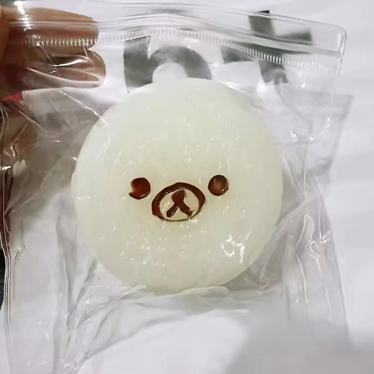 Dumpling Squishies Bear Shaped Squishy Toy Simelated Black Bean Squeeze Fidget Stress Relief Decompress Gift Cute Party Favors