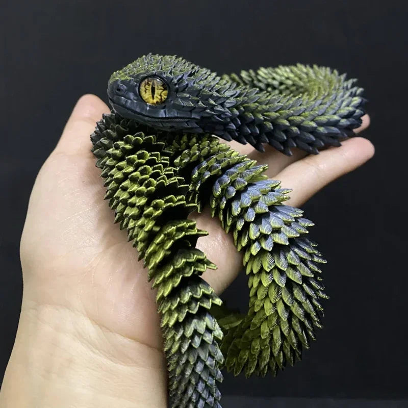 3D Printing Python 3D Printing Active Joint Fidget Toy Doll Simulation Animal Office Desktop Accessories Gift Crafts Toys