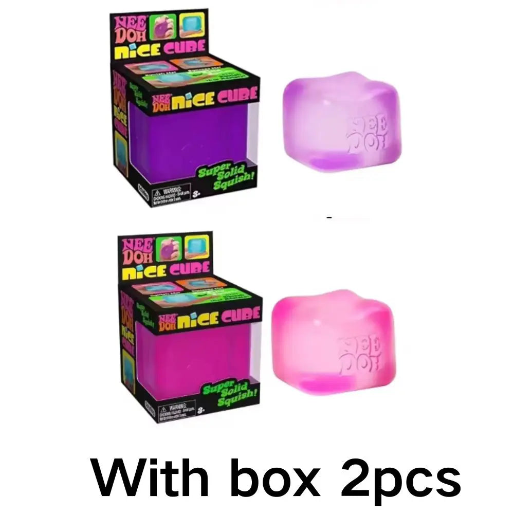 NeeDOH Model Soft Squishy Toy,  Nice Cube Sensory Stress, Reliever Fidget Tool for Anxiety for Adults & Kids Premium in Stock@@@