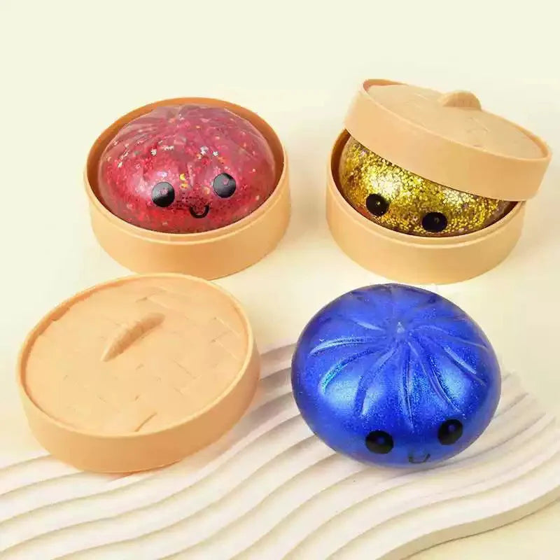 Dumpling squishy Decompression Squish Balls Reusable Low Rebound Stress Dough for Home Office Decoration Daily Gifts