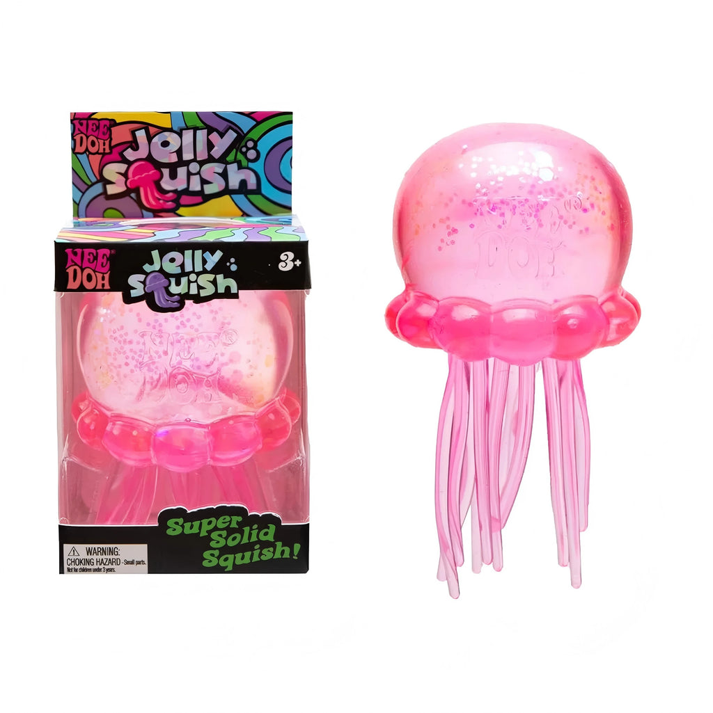 NeeDoh  Trending Jellyfish & Cube Squish Toy, Soft Jelly Squeeze Stress Relief Fidget Toy, Sensory NeeDoh for Squishy & Adults