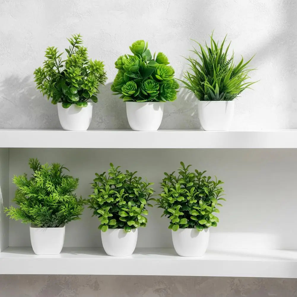 Wholesale Artificial Plant Potted Plants Fake Green Plant Artificial Flower Potted Ornaments Indoor And Outdoor Home Decorations