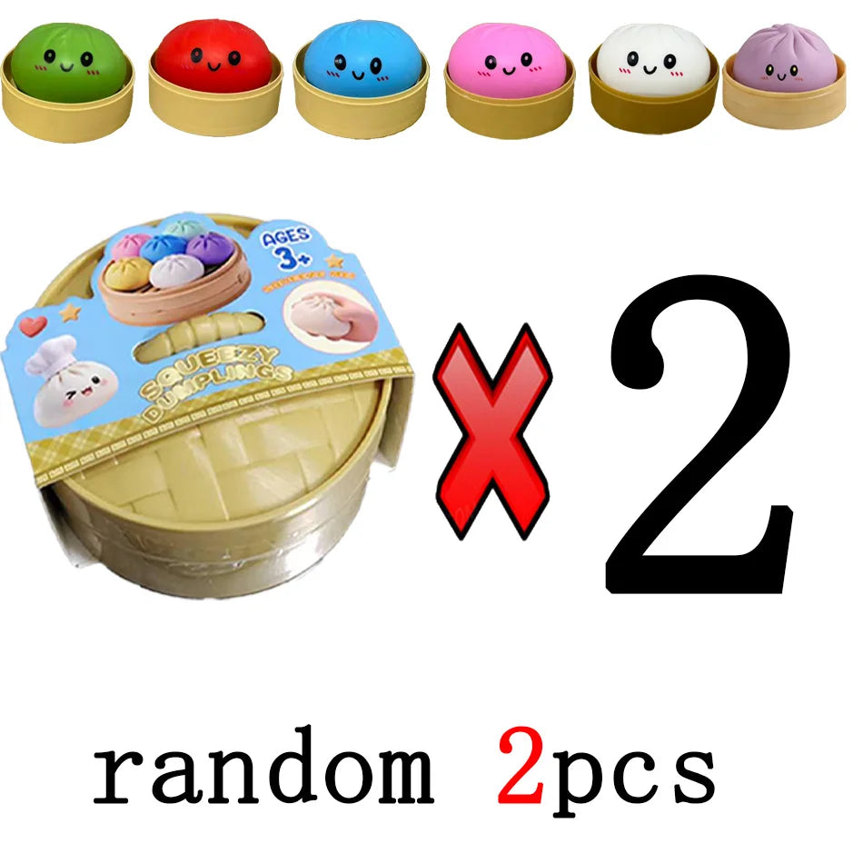 Dumpling Squishy Mysteries Dumplings Stress Relief Fidget Toys Home Office Desk Accessories Party Gift Dumpling Squishy