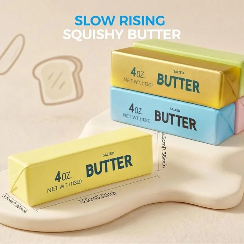 Elastic Butter Stick Strawberry Squishy Soft TPR Slow Rebound Squeeze Fidget Toy Stress Relief Office Pocket Ornament Party Gift
