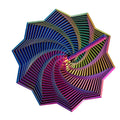 3D Printing Expanded Sensory Fidget Star Model Visual Illusion Hexagon Whirling Spiral Ornaments Stress Relief Board Game