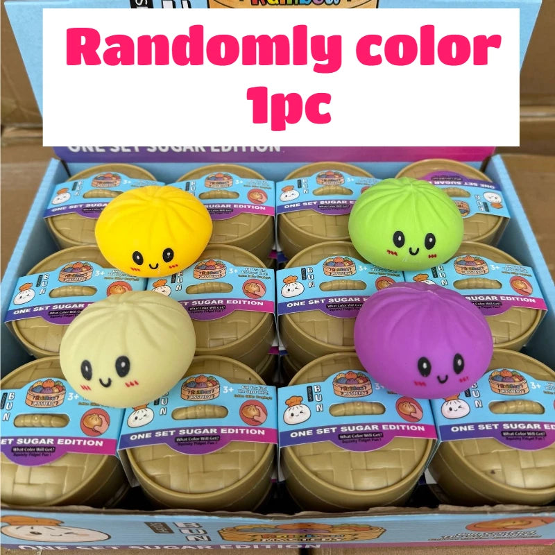 Dumpling Squishy for Adults, Slow Rising TPR Stress Reliever, Fidget Sensory Squeeze Toy for Office Desk, Unique Gift