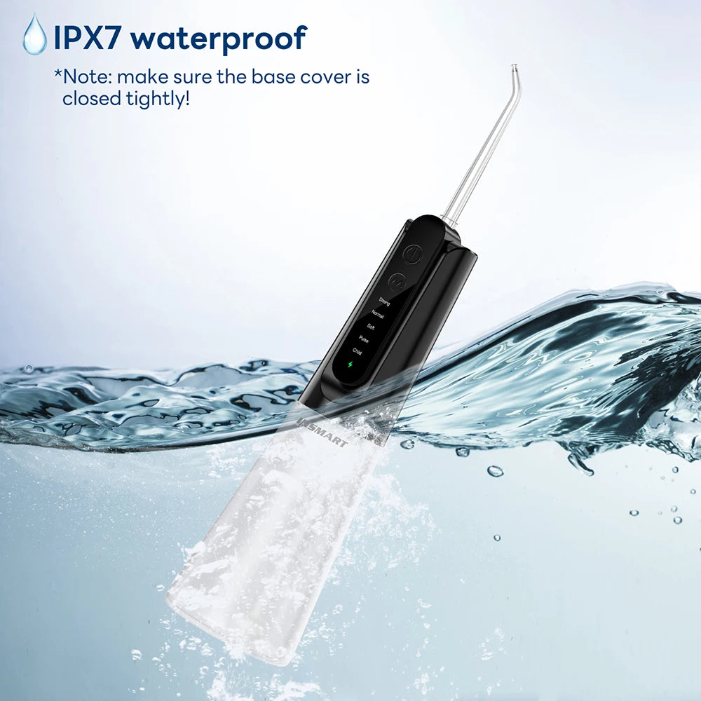 INSMART Water Flosser Dental Portable Oral Irrigator Water Flosser Teeth Whitening Waterproof Water Floss 270ML Teeth Cleaner