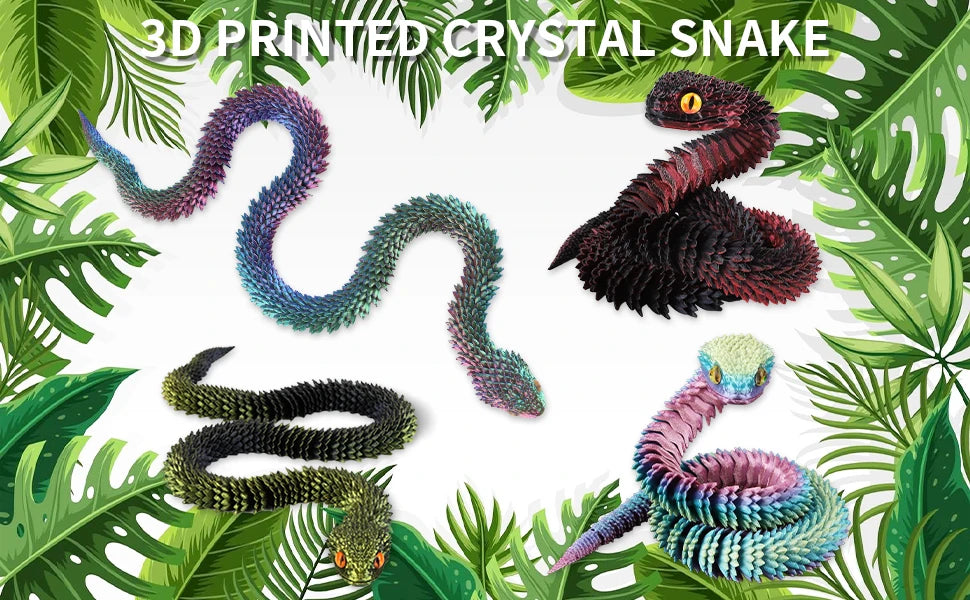 3D Printing Python 3D Printing Active Joint Fidget Toy Doll Simulation Animal Office Desktop Accessories Gift Crafts Toys