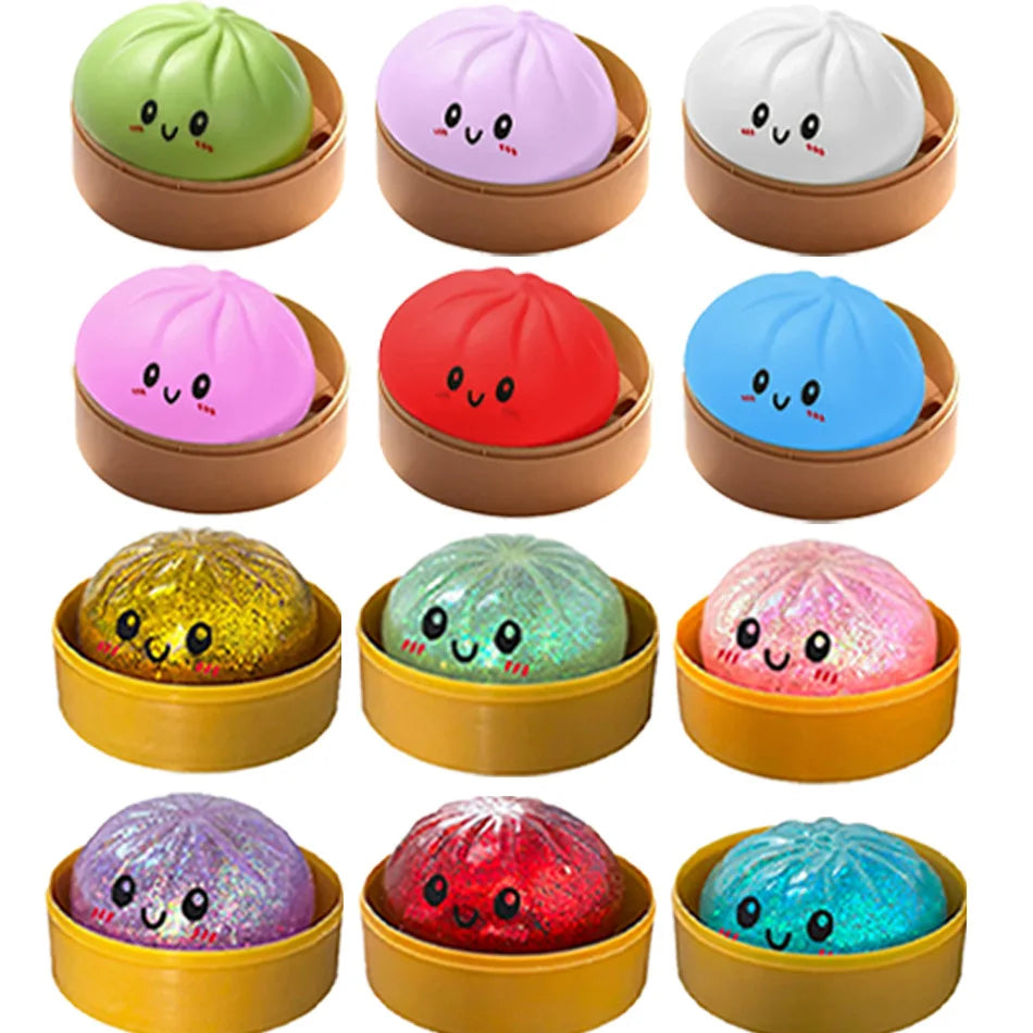 Dumpling Squishy Mysteries Dumplings Stress Relief Fidget Toys Home Office Desk Accessories Party Gift Dumpling Squishy