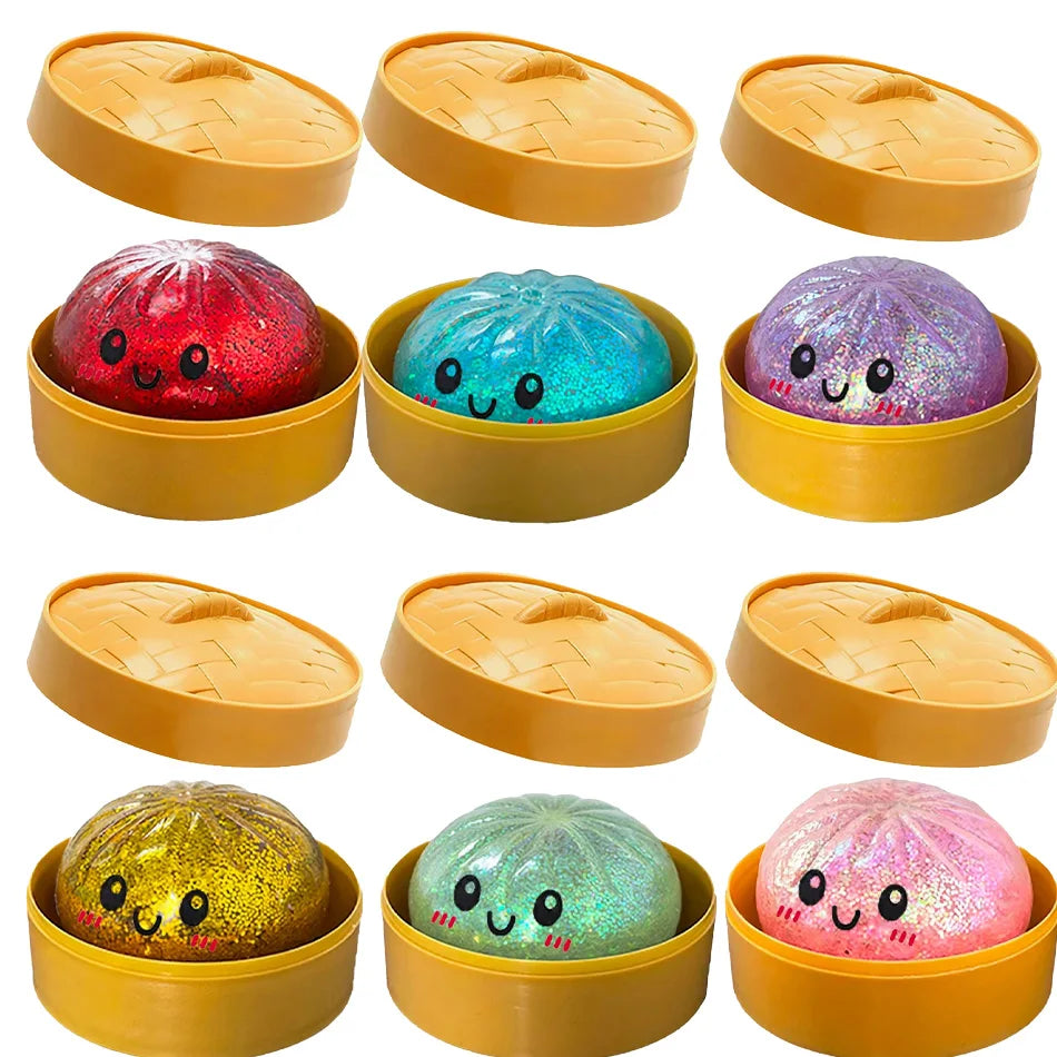Dumpling Squishy Mysteries Dumplings Stress Relief Fidget Toys Home Office Desk Accessories Party Gift Dumpling Squishy