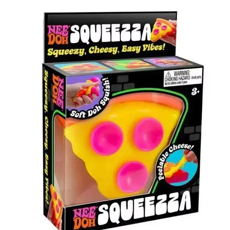 NeeDoh Nice Cream Cone Swirled Gradient Squish Squeeze Fidget Toy Non Toxic Stress Relief Sensory Decompression Novelty Gift