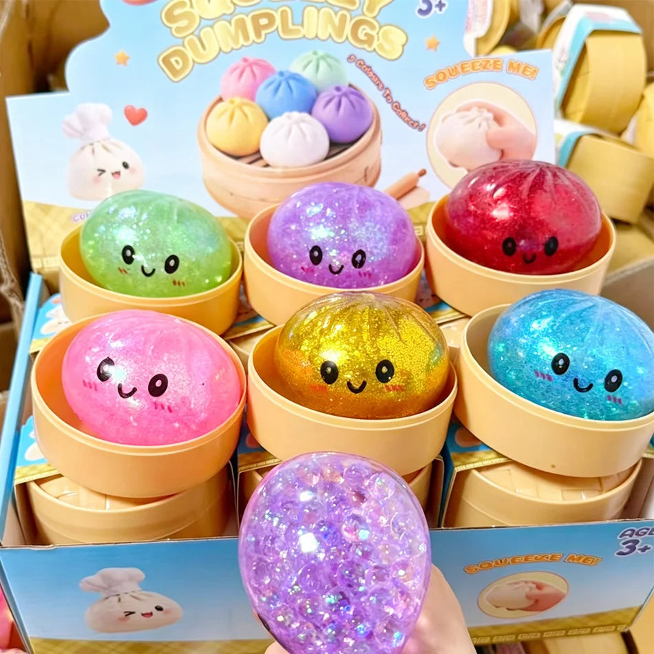 Dumpling Squishy Mysteries Dumplings Stress Relief Fidget Toys Home Office Desk Accessories Party Gift Dumpling Squishy