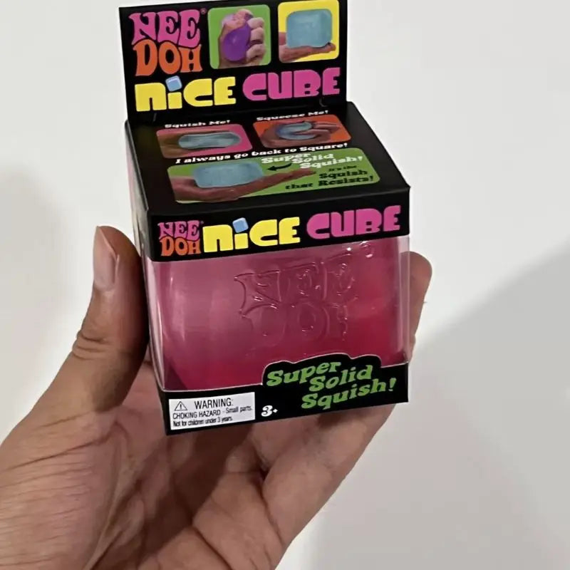 Needoh Nice Cube Sensory Stress Reliever Fidget Tool for Anxiety & Focus Desk Sensory Cube for Adults & Kids