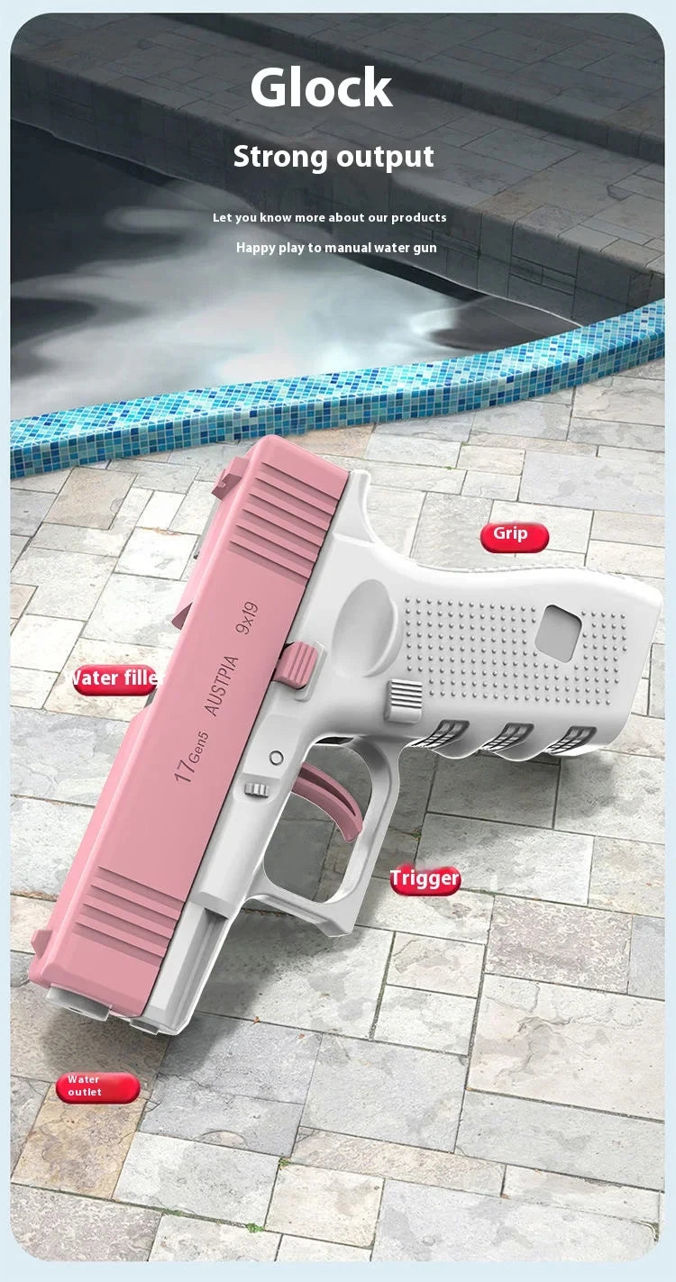 Water gun manual chambering water splashing water spraying gunner dynamic and continuous firing summer water gun