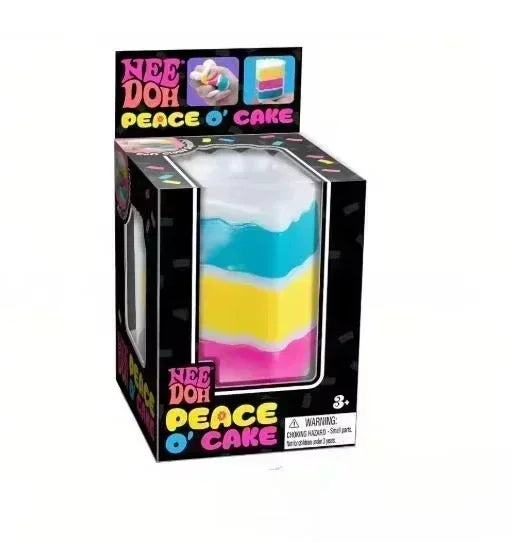NeeDoh Nice Cream Cone Swirled Gradient Squish Squeeze Fidget Toy Non Toxic Stress Relief Sensory Decompression Novelty Gift
