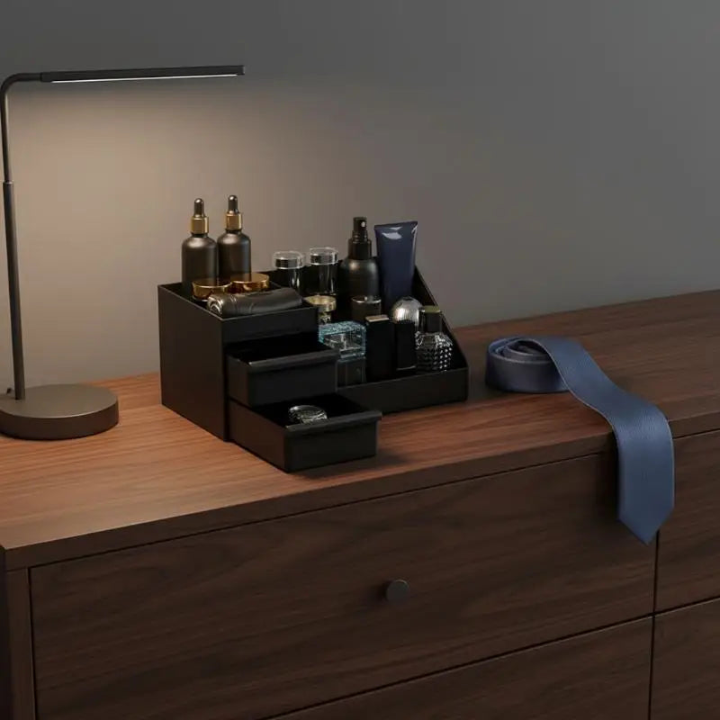 Cologne Organizer For Men, Cologne Holder For Dresser, Perfume Stand, Bathroom Countertop Organizer With Drawers