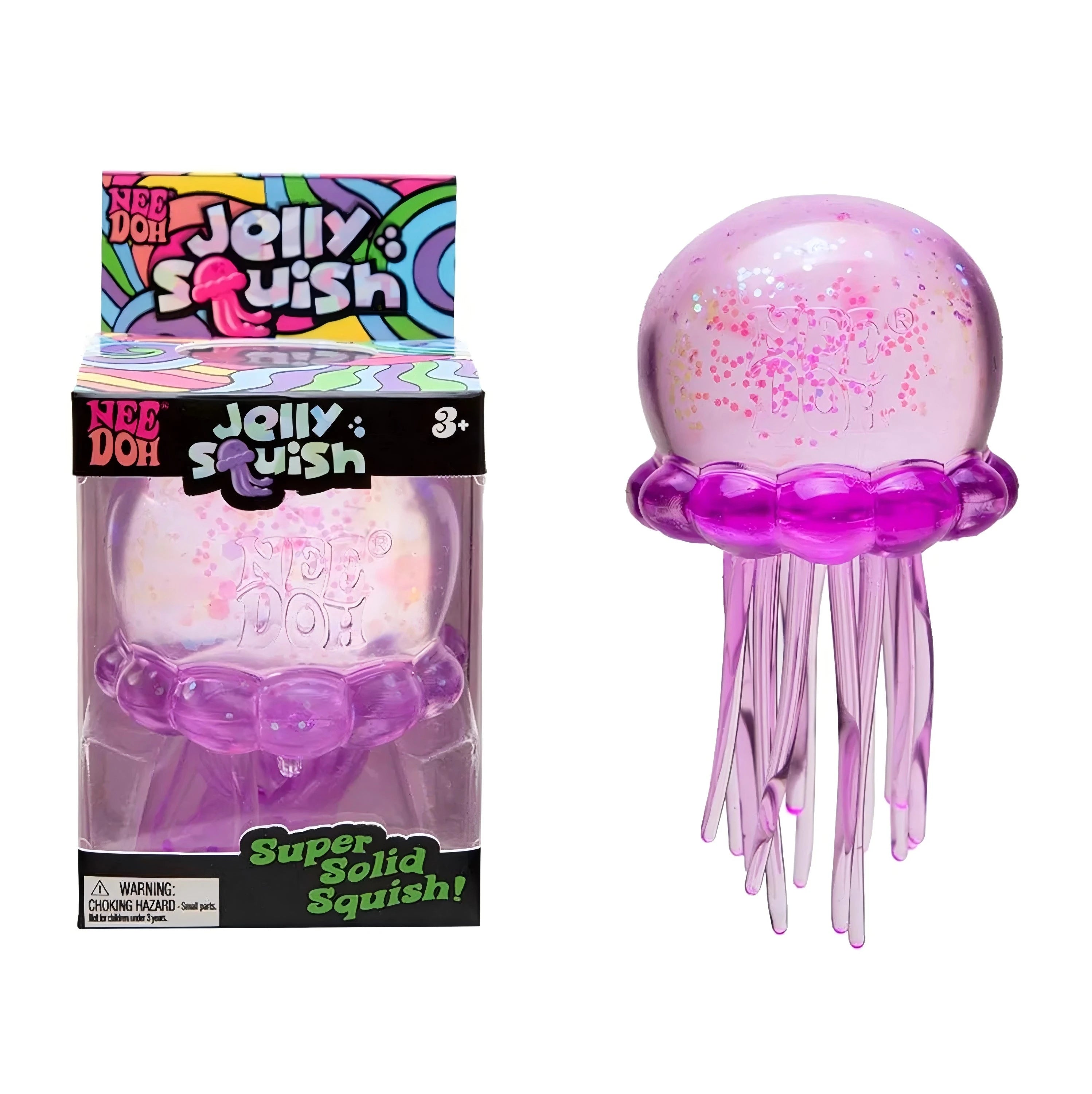NeeDoh  Trending Jellyfish & Cube Squish Toy, Soft Jelly Squeeze Stress Relief Fidget Toy, Sensory NeeDoh for Squishy & Adults
