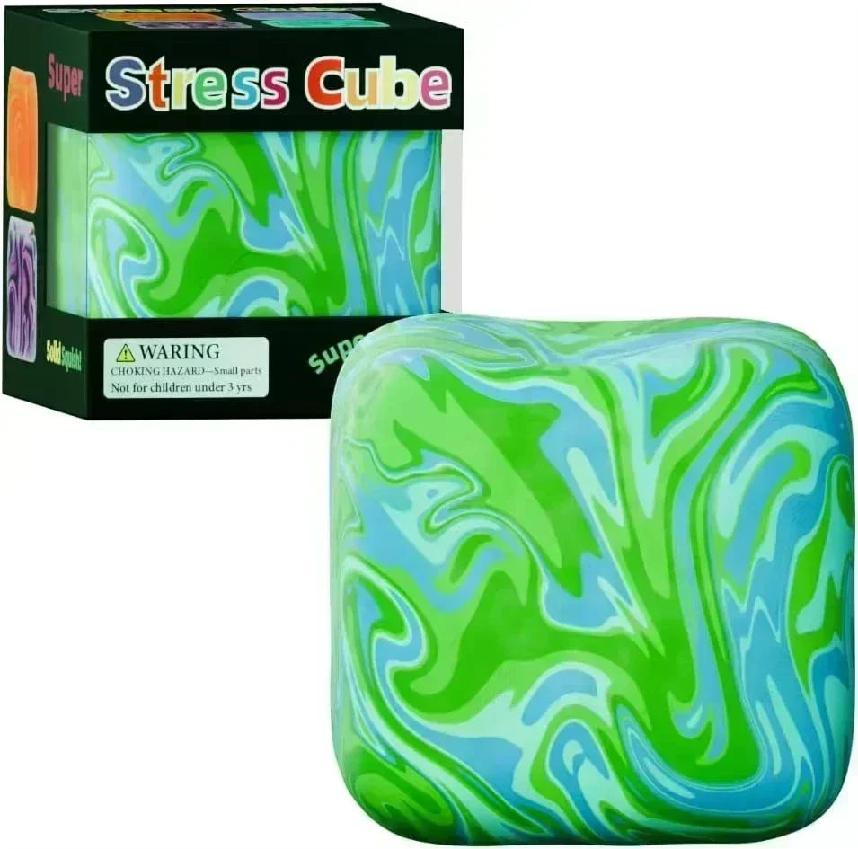 NeeDoh Nice Cream Cone Swirled Gradient Squish Squeeze Fidget Toy Non Toxic Stress Relief Sensory Decompression Novelty Gift