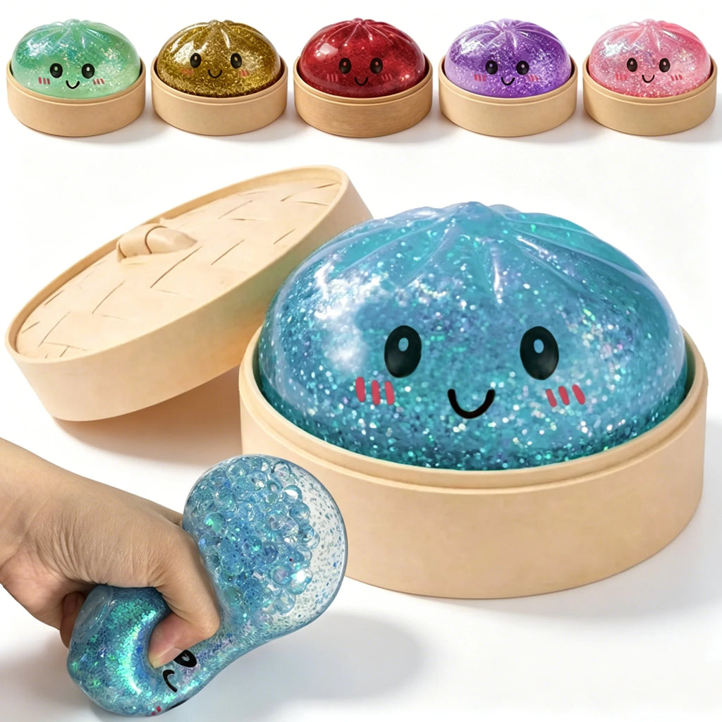 Squishy Sparkling Water Droplet Simulation Dumpling Squeezing Toy, A Relaxing And Stress Relieving Toy For Children And Adults