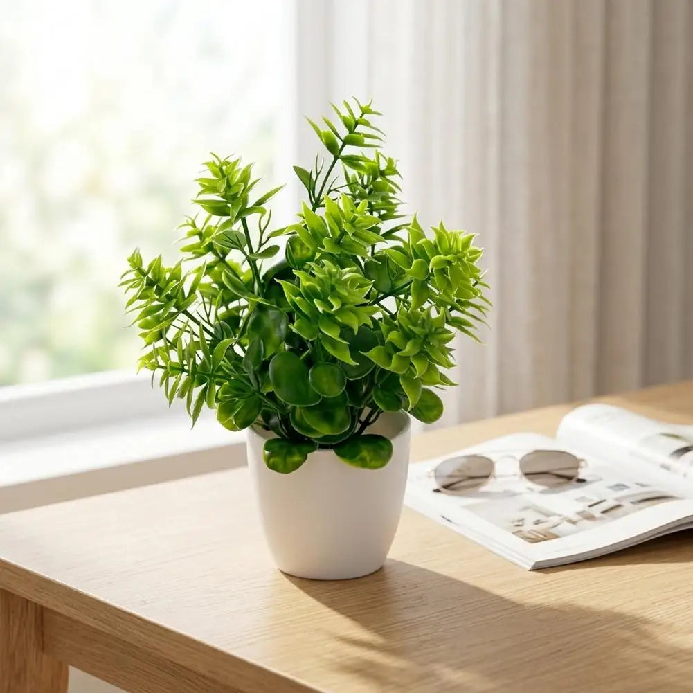 Wholesale Artificial Plant Potted Plants Fake Green Plant Artificial Flower Potted Ornaments Indoor And Outdoor Home Decorations