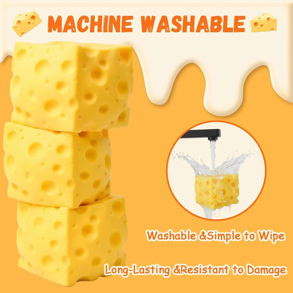 Cheese Squishy Toy Slow Rising Soft Squishy Cheese Block Squeeze Fidget Toy Stress Relief Toy for Kids Adults Desk Toy Gift