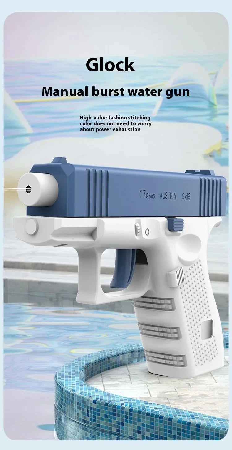 Water gun manual chambering water splashing water spraying gunner dynamic and continuous firing summer water gun