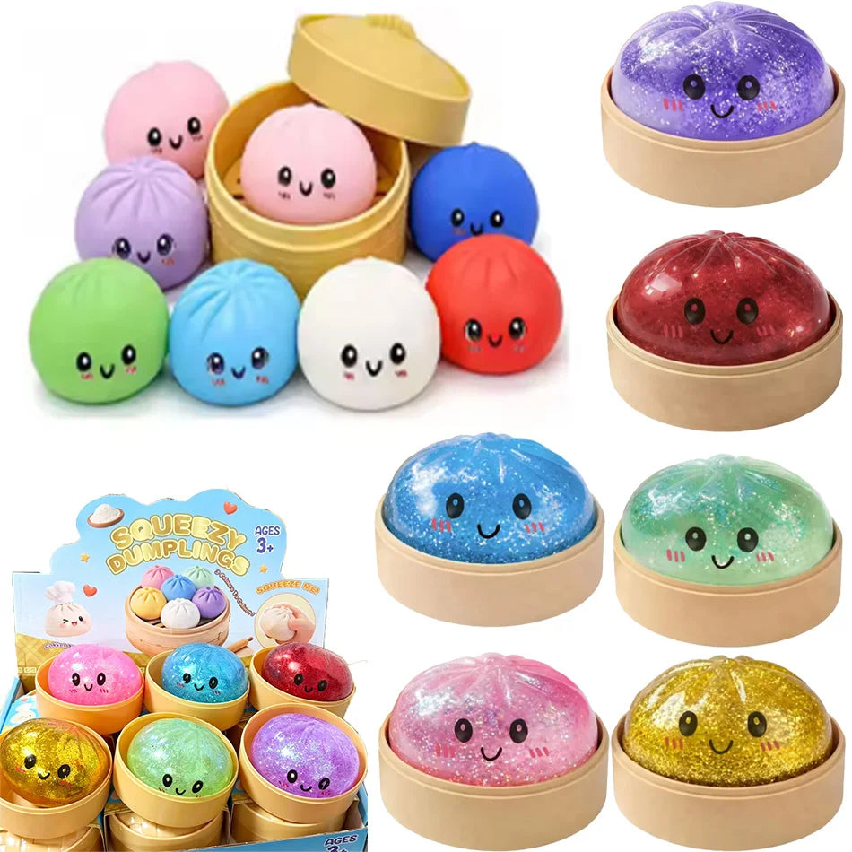 Dumpling Squishy Mysteries Dumplings Stress Relief Fidget Toys Home Office Desk Accessories Party Gift Dumpling Squishy